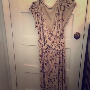 Faux wrap dress with hot air balloons